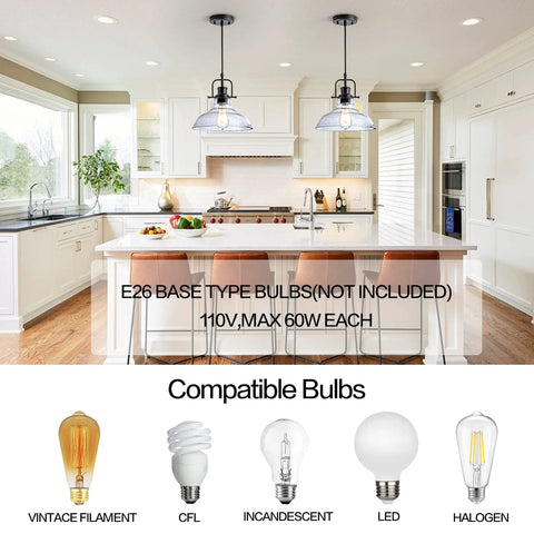 Seeded Glass Pendant Light In Matte Black Finish Dope Industrial Mini Design with adjustable rope over kitchen island, bulbs not included.