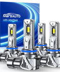 Beast Mode Bright 9005 9006 LED Bulbs Kit, 80,000LM, 32 Chips, HB3 HB4 Fog Light Replacement, Pack of 4, Easy Install