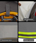 Details of the Full Brim Hard Hat Sun Shield Neck Guard 2 Pack with high visibility reflective strips and breathable mesh.