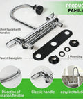Top Shelf Two Handle Kitchen Faucet Featuring Slick High Arch Curve And Full 360 Swivel Motion Built With Rust Resistant Stainless Steel and Polished Chrome components.
