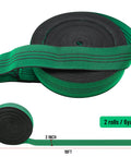 Heavy Duty Elastic Webbing Strap Two Pack Rock Solid Replaceable Belt For Couch And Lawn Chair Fix Up Weather Proof Stretchy Upholstery Support Each Six Yards Long, 2 inch wide, 6 yards long rolls.