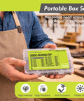 Person holding Massive 1500 Piece M3 Hardware Kit With Hex Socket Cap Screws Nuts Washers And Allen Key Organizer Box.
