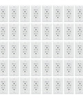 No Stress 20 Amp GFCI Outlet With Slick LED Indicator And Tamper Resistant Shield UL Certified White Wallplate Fifty Pack