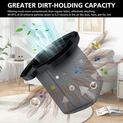 Six Pack CH701 Vacuum Filter Replacement For Cyclone PET Handheld Vacuums Easy Fit And Strong Suction Works With CH700 CH701 CH701C CH700WM Keeps Pet Hair And Dust Pickup Sharp Like A Boss Long Lasting Clean Power, washable gray filter in room