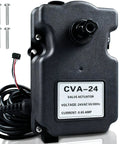 SPORDA CVA-24T valve actuator for 24V AC irrigation; black plastic housing with screws and 3-wire connector