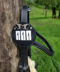Genuine Leather Number Holders for Bridle or Saddle Pad Two Pack with Built in Clip Easy 3 Digit Change System Secure Attachment
