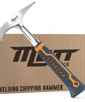 14oz Forged Steel Welding Chipping Hammer For Pros With Dual Ended Pointed And Flat Ends Heavy Duty Slag Removal Tool