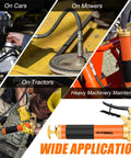 THINKWORK 8000 PSI grease gun kit with orange body and black grip for automotive, marine and industrial use