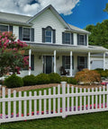Scallop Top White Vinyl Picket Fence Kit No Dig With 1 Panel 1 Post Easy Install Outdoor Barrier for Yard 3.5ft High by 6ft Wide