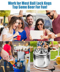 3 Foot Ball Lock Beer Line Kit For Corny Keg With Quick Disconnect Picnic Tap installed in a home kegerator during a weekend party
