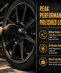Four Pack Slick Wheel Center Caps Featuring Straight Forward Snap In Fit And Rust Proof Abs Build With Polished Chrome Rings to fit performance wheels.