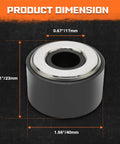 Wheel Stud Installer Tool 22800 Pro Grade dimensions showing height, width, and depth for accurate fitment on cars and trucks.