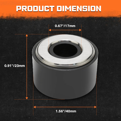 Wheel Stud Installer Tool 22800 Pro Grade dimensions showing height, width, and depth for accurate fitment on cars and trucks.