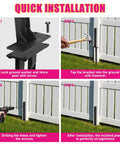 Step-by-step guide to installing Heavy Duty Steel Fence Post Repair Kit With Double Ground Spikes And Post Anchors For Damaged Fence Gates