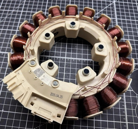 Washer Rotor Stator Replacement Part Plug And Play Direct Replacement Assembly For Most Standard Washing Machines Heavy Duty Construction Delivers Reliable Motor Speed Control And Long Lasting Performance DC97 20946A DC31 00155B DC93 00309D, beige stator coil