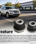 Ford Explorer 4 Piece Rack And Pinion Bushing Kit For 2010 to 2015 Models, Tighten Steering, Quiets Vibes, Fix Loose Handling