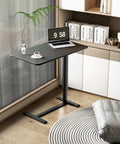 Adjustable Overbed Table With Wheels For Home Use, Extra Large 31.1 Inch By 15.3 Inch Bedside Tray Table, Black Finish in living room