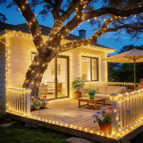 403 Feet Of 1000 LED Christmas String Lights Outdoor With 8 Modes And Timer Plug In Waterproof Fairy Lights For Yard Tree Patio Weddings Parties And Holiday Decor Party Ready Warm White