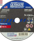 Saitech Ultimate Performance Thin High Speed Cut Off Wheels Type 1 And Type 41 Four Inch By One Sixteenth Inch By Three Eighths Inch