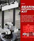 Heavy Duty Bearing Separator And Puller Kit 9 Piece Wheel Bearing Removal Tools Set With Portable ABS Case shown in use