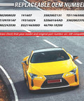 Yellow car on road with OEM numbers for Easy Fit Transmission Shift Cable Bushing Repair Kit Replacement OEM Style For No Hassle Shifts