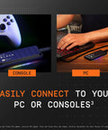 Collage showcasing P40 Game Drive SSD 1TB Portable External Solid State Drive With Lit RGB Lighting connected to PC and console