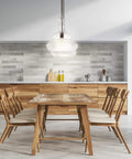 Oil Rubbed Bronze Modern LED Pendant Light With Clear Glass Shade Adjustable Hanging Ceiling Fixture For Kitchen Island Dining Room