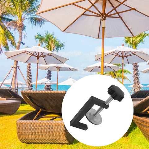 4 Pack Adjustable Patio Furniture Clamps For Outdoor Rattan Wicker Sofas And Sectional Sets with beach chairs and umbrellas