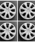 15 Inch 8 Spoke Silver Plastic Wheel Covers Set For 2009 2013 Corolla With Steel Wheels Four Piece Not Universal Fit Easy Snap On Installation No Fuss Durable ABS Construction