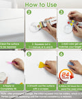 Multi Surface Bathtub Repair Kit White For Tubs, Showers, Tiles, Sinks And Countertops DIY Fix Chips Cracks Holes Instructions