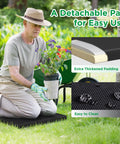 Man using 10.8 Inch Wide Garden Kneeler And Seat With Heavy Duty Foldable Stool Tool Belt Pouch Thickened Kneeling Pad Portable Garden Bench Chair For Seniors And Parents Grippy Handles For Easy Flipping And Getting Up in garden