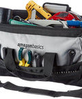 Durable 16 Inch Tool Bag With 26 Pockets Wear Resistant Oxford Cloth Portable Tool Organizer With Adjustable Shoulder Strap }