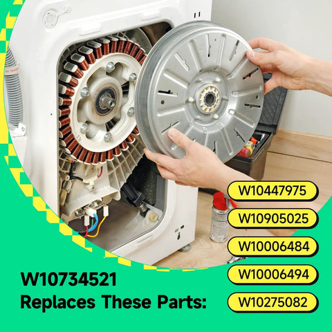 Hands installing Pro Grade Washer Clutch Kit Upgrade With Beefed Up Slider Gear For Top Load Washers Replacement Part Set W10006484