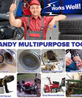 Premium Pro Grade Torch Tip Cleaner And Carburetor Cleaning Kit Stainless Steel Heavy Duty Set With Nylon Tips for motorcycles and tools, showcasing versatility and usage on various machines.