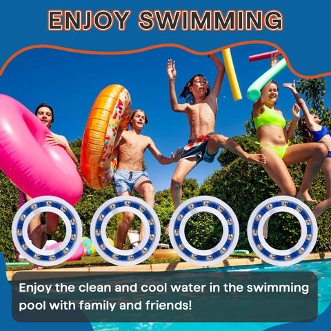 Four Pack Pool Cleaner Engine And Wheel Bearing Kit For Zodiac MX6 MX8 Elite Replacement Parts Easy Install Durable Build Keeps Your Pool Cleaner Running Smoothly, four bearings shown