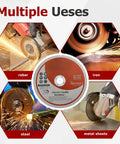 Cutting rebar, iron, steel, and metal sheets with 100 Pack 7 Inch Cut Off Wheels For Metal And Stainless Steel Seven Eighths Inch Arbor