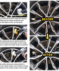 Aluminum Wheel Polishing Kit For Drill Buffing Wheel Set Smooths Car And Motorcycle Rims Stainless Steel Chrome Wood Plastic Ceramic Glass And More 6 Piece Polishing Kit used on car wheel before and after cleaning.