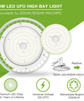 150W LED High Bay Light Hella Bright For Warehouses And Gyms IP65 Wet Location Dimmable 1-10V 21000 Lumens 5000K White