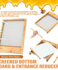 All In One Beehive Parts Kit For 10 Frame Hives With Screened Bottom Board and Entrance Reducer