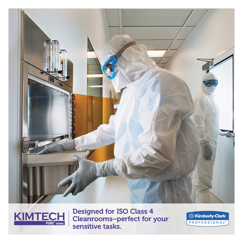 Scientists in cleanroom using equipment for Pure Disposable Wiper With W4 Dry, 12 Inch By 12 Inch White Heavy Duty, Anti Static Wipes