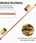 Three Sixteenth Inch Copper Nickel Brake Line Kit With Fittings And Union Couplings, Sixteen Inch Rear Brake Lines For Easy DIY Replacement, Universal Three Sixteenth Brake Line Fittings For Cars And Trucks, Includes Two Couplings And Three Pipes. 3/16 copper-nickel brake line with fittings