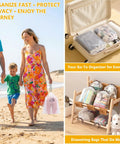 Travel Shoe Bags Set 15.7x11.8 Inch Clear Drawstring Organizers used for shoes and toiletries on beach and luggage