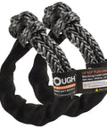 Two Pack Soft Shackle Half Inch By 22 Inch Rope Shackle With 55,000 Lbs Breaking Strength For Off Road Recovery Sailing SUV ATV Truck Jeep Gray 4 Sleeves