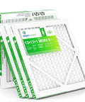 6-pack 12X12X1 air filter MERV 8 pleated replacement for home HVAC AC furnace, shown in packaging with white cardboard frame