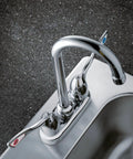 Commercial Two Handle Bar Or Pantry Faucet With Wing Handles 1.5 Gpm Chrome Finish Durable Construction For High Use Kitchens Easy Install Versatile Design For Bar Sinks And Prep Areas