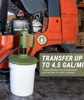 Heavy Duty Electric Pail And Bucket Transfer Pump Shifting 4 5 Gallons Per Minute With Adjustable Flow Nozzle Built In Hose Holder And No Sweat Slick Operation For Any Daily Grind. Liquid transfer in garage.