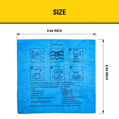 Reusable Dry Filter Bag For 1-5 Gallon Wet Dry Vacuums 3 Pack Compatible With SL18129 SL18130 SL18133 SL18136 SL18301-4B SL18115P SL18115
