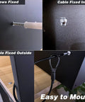 Small Digital Keypad Safe Box Half Cu Ft Wall Mounted Safe showing mounting screws, internal cables for secure installation.