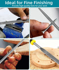 5 Piece Metal Needle File Set With Hardened Alloy Steel Construction for precise detail work on metal and wood surfaces