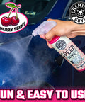 Speed Wipe Quick Detailer Spray For Cars, Instant Slick Mirror Shine Between Washes, Streak Free Formula Removes Dust Smudges And Fingerprints, High Gloss Finish In Seconds, 16 Oz on blue car surface